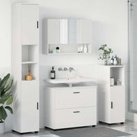 Set di mobili per il bagno 4 pcs Bianco 30 x 35 x 192 cm 3393043