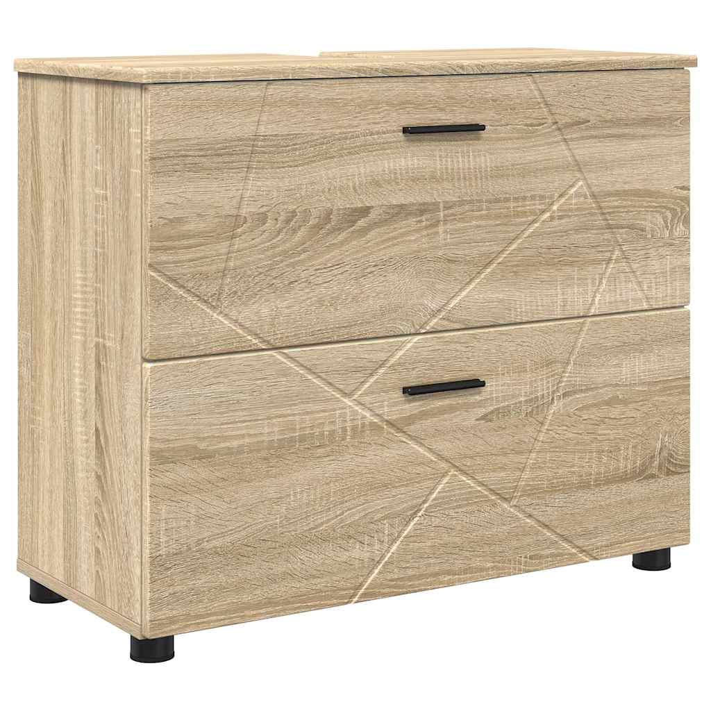 vidaXL Set di mobili per il bagno 4 pcs rovere sonoma 30 x 35 x 192 cm