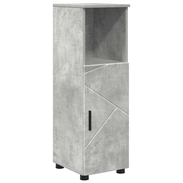 Set di mobili per il bagno con cassetto 4 pcs Grigio cemento