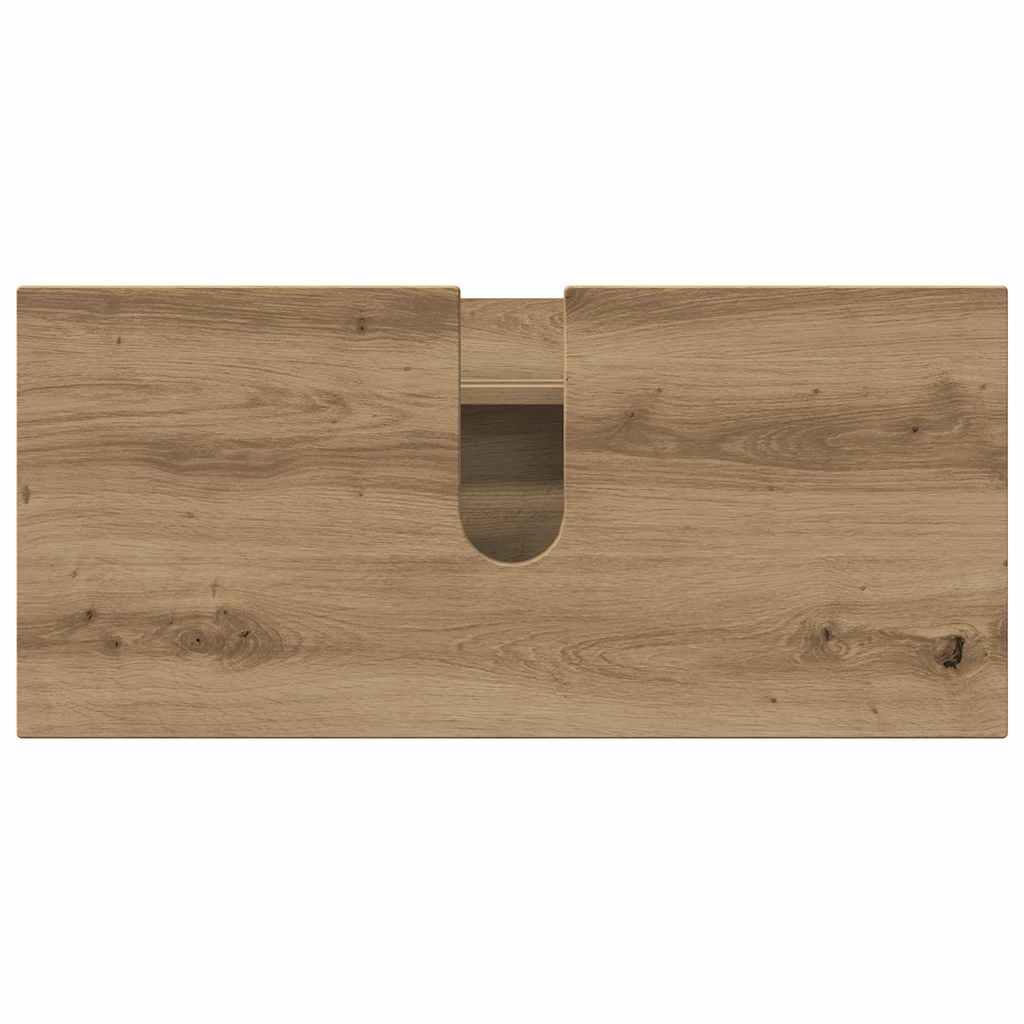 vidaXL Set di mobili per il bagno con porta 4 pcs rovere artigianale