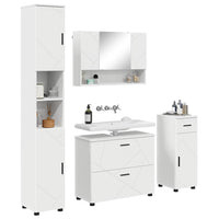 Set di mobili per il bagno 4 pcs Bianco 30 x 35 x 192 cm 3393053