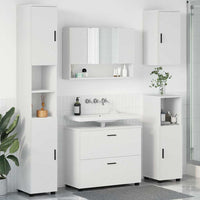 vidaXL Set di mobili per il bagno 5 pcs Bianco 30 x 35 x 192 cm