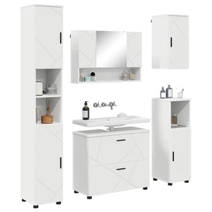 Set di mobili per il bagno 5 pcs Bianco 30 x 35 x 192 cm 3393063