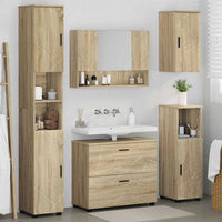 Set di mobili per il bagno 5 pcs rovere sonoma 30 x 35 x 192 cm 3393065