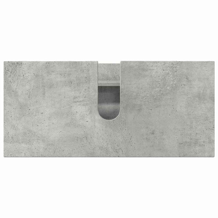 Set di mobili per il bagno con cassetto 5 pcs Grigio cemento 3393066
