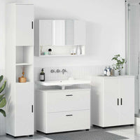 Set di mobili per il bagno 4 pcs Bianco 30 x 35 x 192 cm 3393083