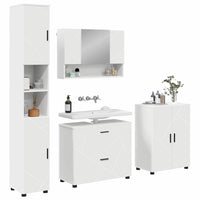 Set di mobili per il bagno 4 pcs Bianco 30 x 35 x 192 cm 3393083