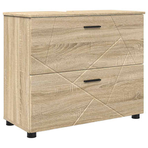 vidaXL Set di mobili per il bagno 4 pcs rovere sonoma 30 x 35 x 192 cm