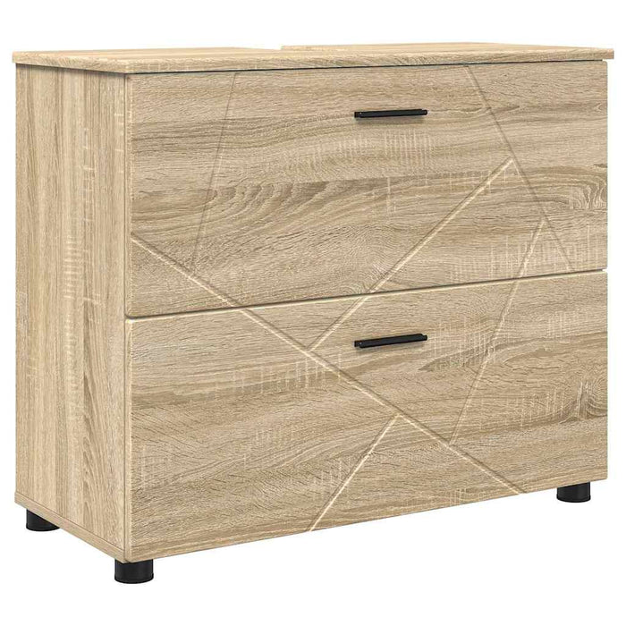 Set di mobili per il bagno 4 pcs rovere sonoma 30 x 35 x 192 cm 3393085