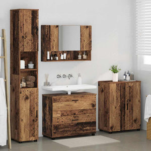 Set di mobili per il bagno 4 pcs Legno vecchio 30 x 35 x 192 cm 3393091