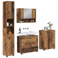 vidaXL Set di mobili per il bagno 4 pcs Legno vecchio 30 x 35 x 192 cm