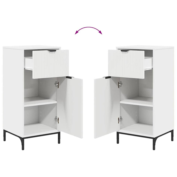 Set di mobili per il bagno Plaid 2 pcs Bianco 39.5 x 36 x 88 cm 3393093