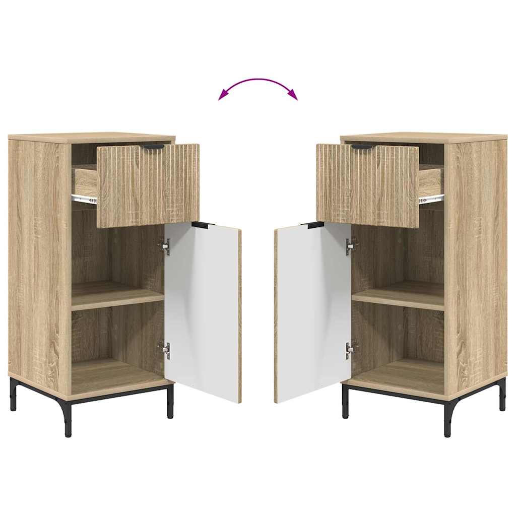 Set di mobili per il bagno con cassetto 2 pcs rovere sonoma 3393095