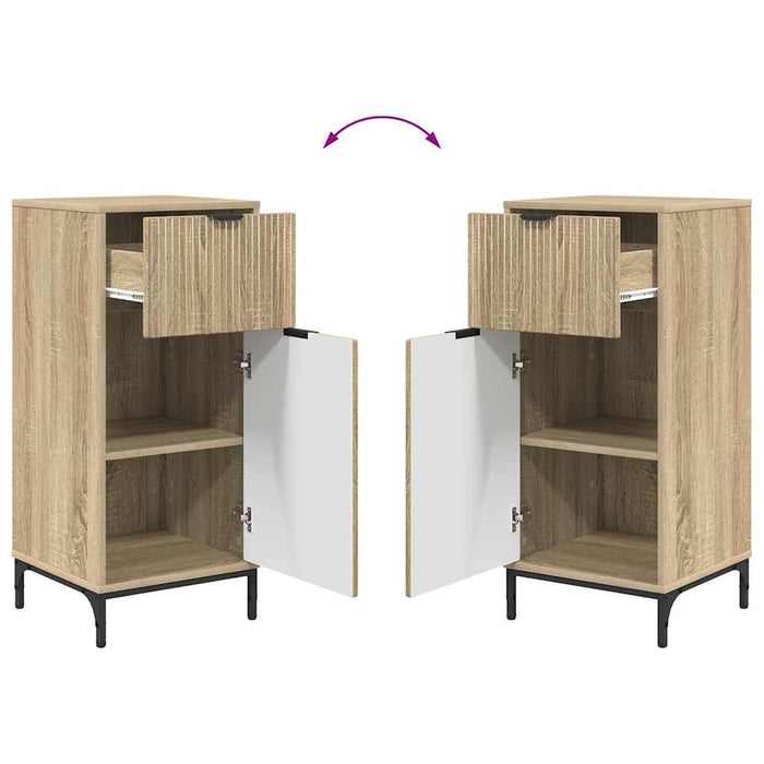 Set di mobili per il bagno con cassetto 2 pcs rovere sonoma 3393095