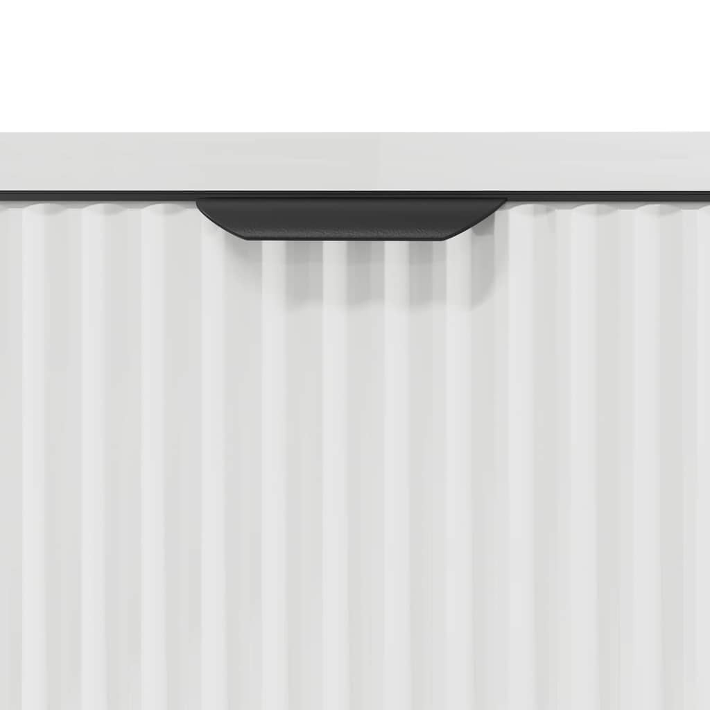 vidaXL Set di mobili per il bagno con cassetto 2 pcs Bianco lucido