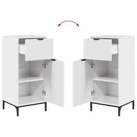 vidaXL Set di mobili per il bagno con cassetto 2 pcs Bianco lucido