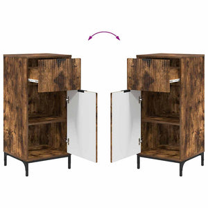 vidaXL Set di mobili per il bagno 2 pcs Rovere fumo 39.5 x 36 x 88 cm