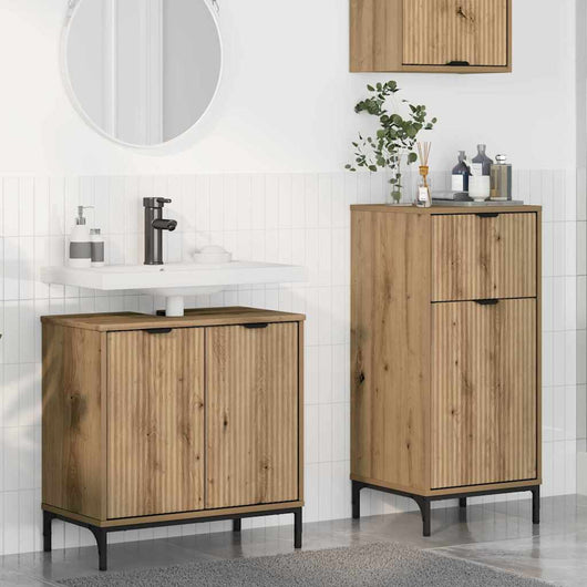 Set di mobili per il bagno Plaid 2 pcs rovere artigianale 3393102