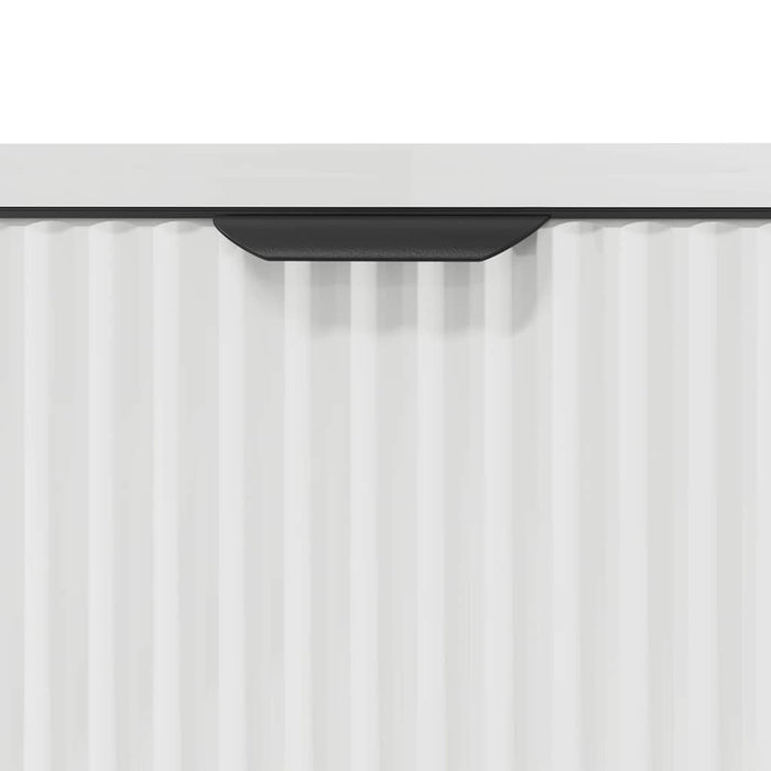 vidaXL Set di mobili per il bagno con cassetto 3 pcs Bianco lucido