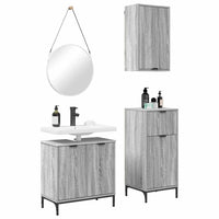 Set di mobili per il bagno con cassetto 3 pcs Grigio sonoma 3393109