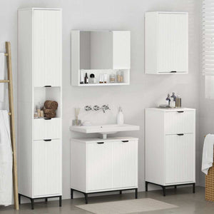 Set di mobili per il bagno Bianco Legno ingegnerizzato, Metallo 3393113
