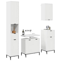 Set di mobili per il bagno Bianco Legno ingegnerizzato, Metallo 3393113