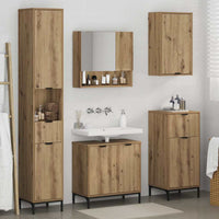 Set di mobili per il bagno con cassetto Rovere artigianale 3393122