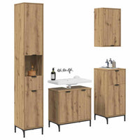 Set di mobili per il bagno con cassetto Rovere artigianale 3393122