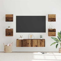 vidaXL Set mobile TV 6 pcs Legno vecchio Media 120 x 30 x 30 cm