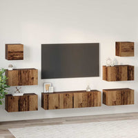 Set mobile TV 8 pcs Legno vecchio 60 x 30 x 30 cm 3393153