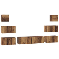 Set mobile TV 8 pcs Legno vecchio 60 x 30 x 30 cm 3393153