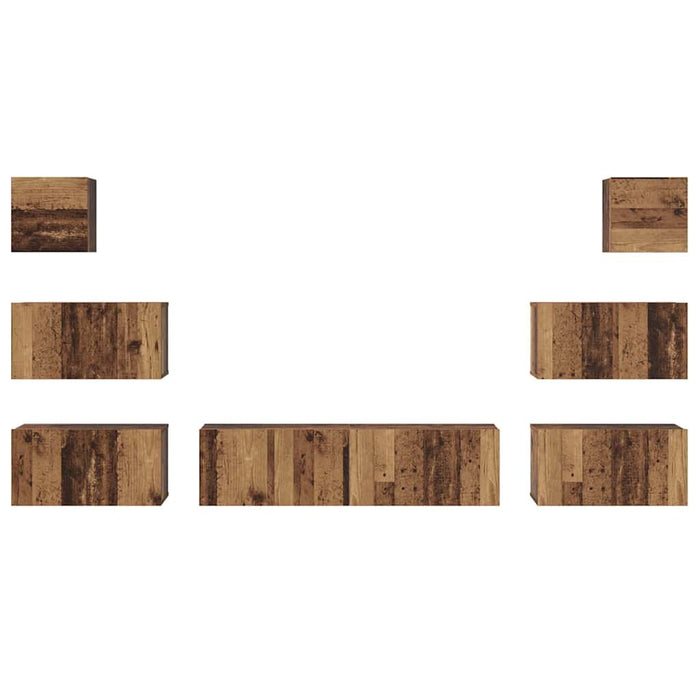 Set mobile TV 8 pcs Legno vecchio 60 x 30 x 30 cm 3393153