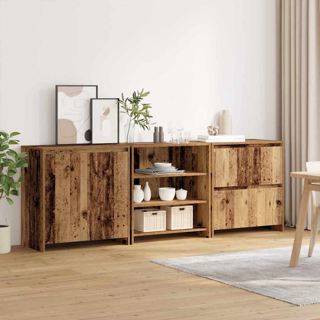 Sideboards 3 pcs Legno vecchio 70 x 41 x 75 cm 3393156