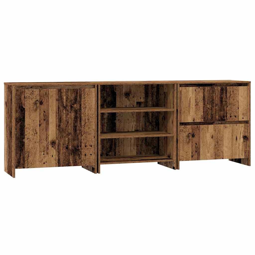 vidaXL Sideboards 3 pcs Legno vecchio 70 x 41 x 75 cm