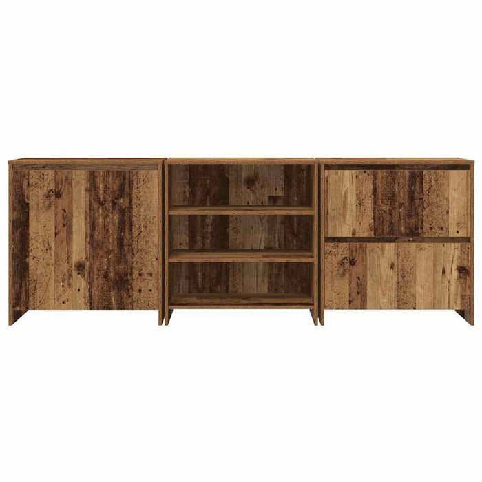 vidaXL Sideboards 3 pcs Legno vecchio 70 x 41 x 75 cm