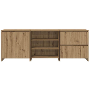 vidaXL Sideboards 3 pcs rovere artigianale 70 x 41 x 75 cm