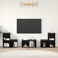 vidaXL Set di mobili TV 6 pcs Rovere Nero 37 x 35 x 72 cm