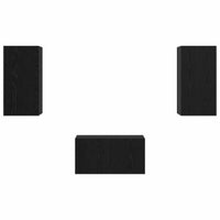 Set mobile TV Montaggio a parete-Credenza per TV Rovere Nero Legno multistrato 655506