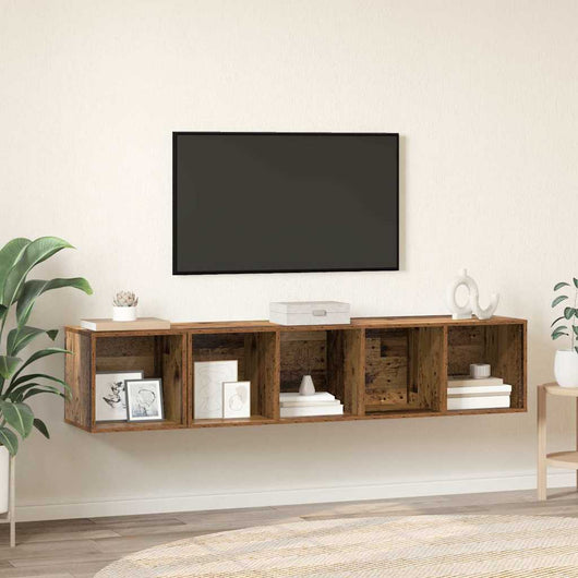 vidaXL Set di mobili TV 2 pcs Legno antico 37 x 37 x 142.5 cm