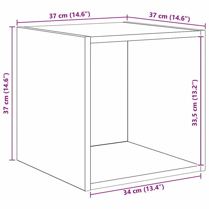 vidaXL Set di mobili TV 2 pcs rovere artigianale 37 x 37 x 142.5 cm