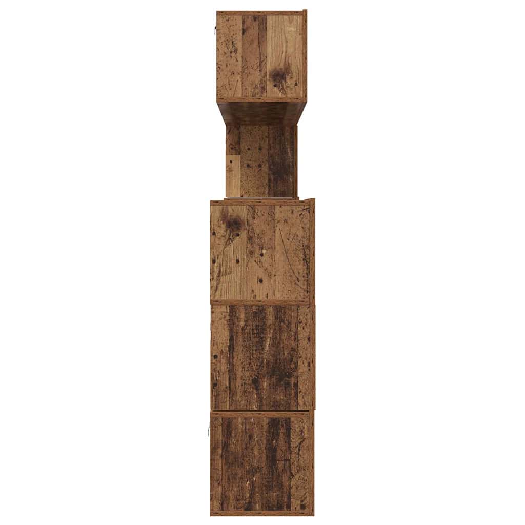 vidaXL Set mobile TV 8 pcs Legno vecchio 80 x 30 x 30 cm