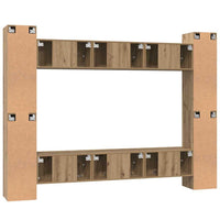 vidaXL Set mobile TV 10 pcs rovere artigianale 30.5 x 30 x 90 cm