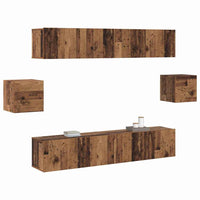 vidaXL Set mobili TV 6 pezzi Legno vecchio Legno ingegnerizzato