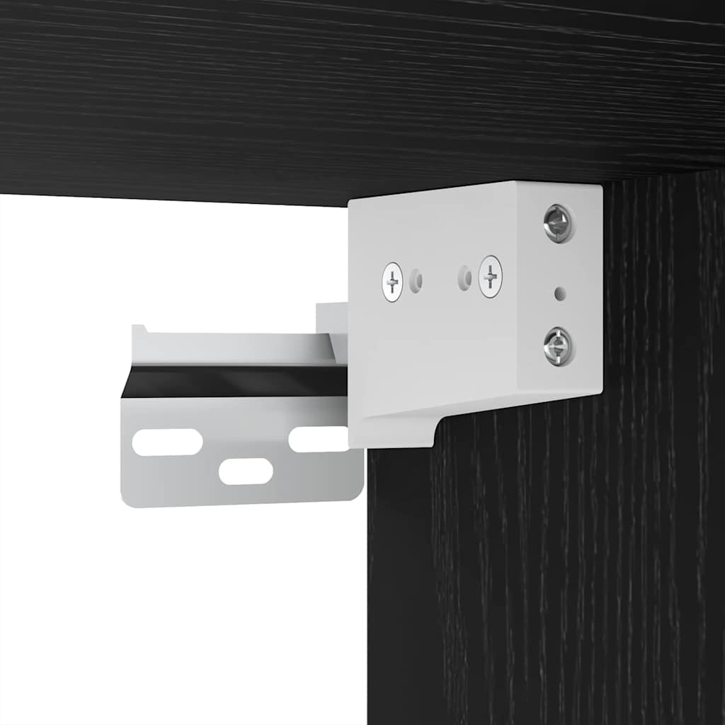 vidaXL Set mobile TV 4 pcs Rovere nero 30.5 x 30 x 90 cm