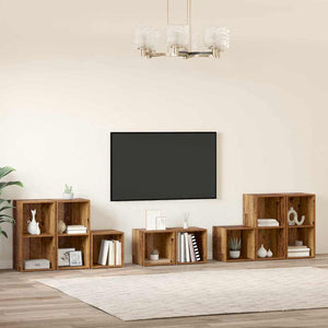 vidaXL Set di mobili TV 8 pcs Legno vecchio 37 x 35 x 72 cm