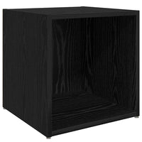 Set di mobili TV 8 pz-Set di 8 Credenza per TV Rovere Nero Legno multistrato
