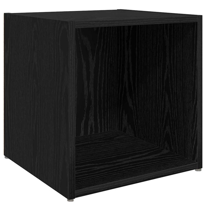Set di mobili TV 8 pz-Set di 8 Credenza per TV Rovere Nero Legno multistrato