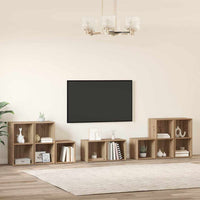 vidaXL Set di mobili TV 8 pcs Rovere artigianale 37 x 35 x 72 cm