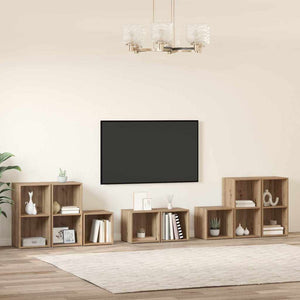 vidaXL Set di mobili TV 8 pcs Rovere artigianale 37 x 35 x 72 cm