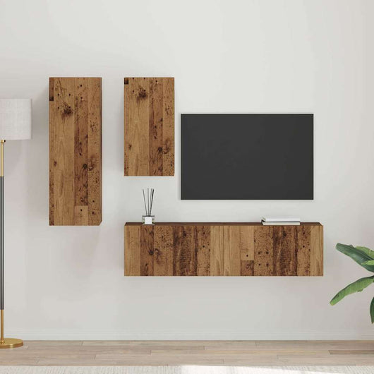 Set mobile TV 4 pcs Legno vecchio 30.5 x 30 x 90 cm 3393282